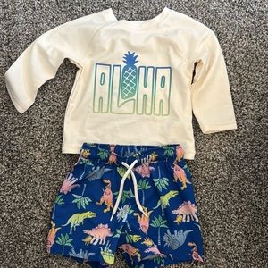 Swim trunks & rash guard